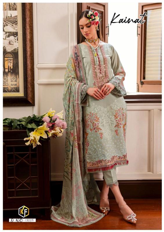 Keval Kainat Vol 13 Heavy Luxury Lawn Collection Dress Material Wholesale catalog
