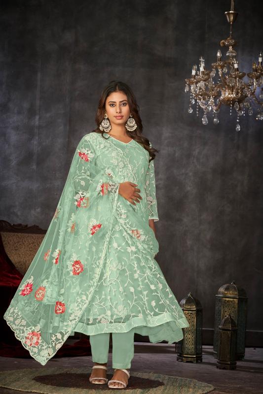 Lalita 01 Fancy Net Embroidered Salwar Kameez Wholesale catalog