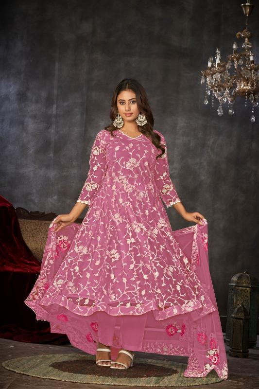 Lalita 01 Fancy Net Embroidered Salwar Kameez Wholesale catalog