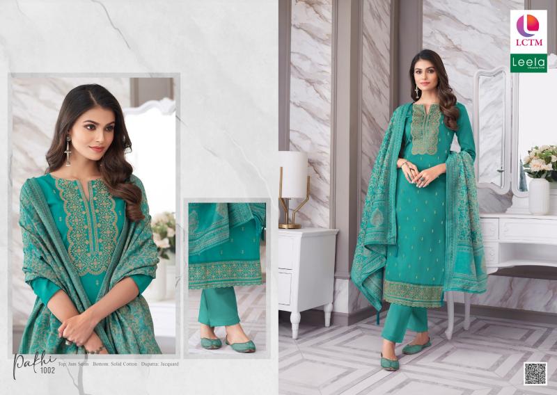 Lctm Leela Pakhi Jam Satin Dress Material Wholesale catalog