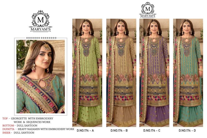 Maryams 175 Georgette Salwar Kameez Wholesale catalog