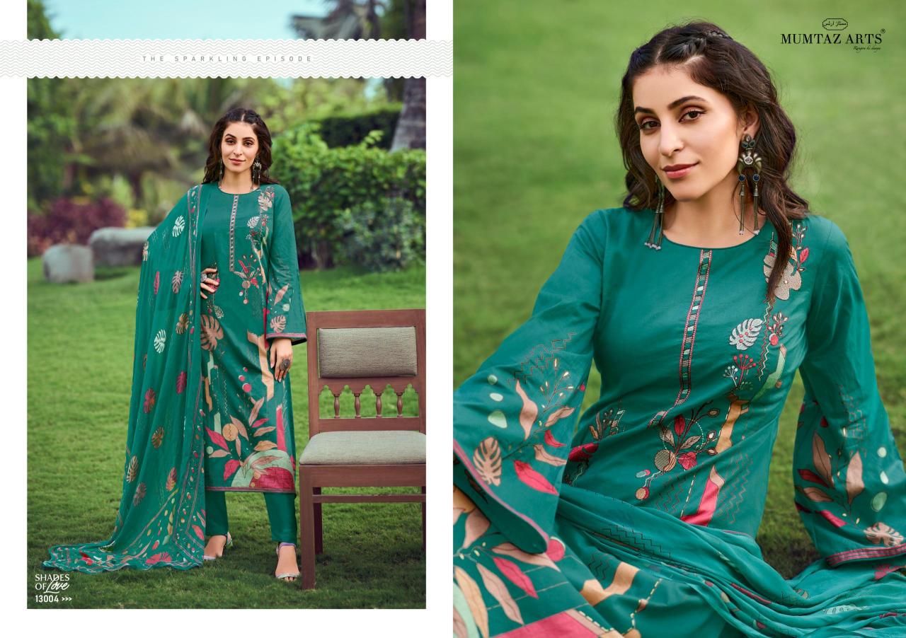 Mumtaz Shades Of Love Series 13001 Cotton Dress Material Wholesale catalog
