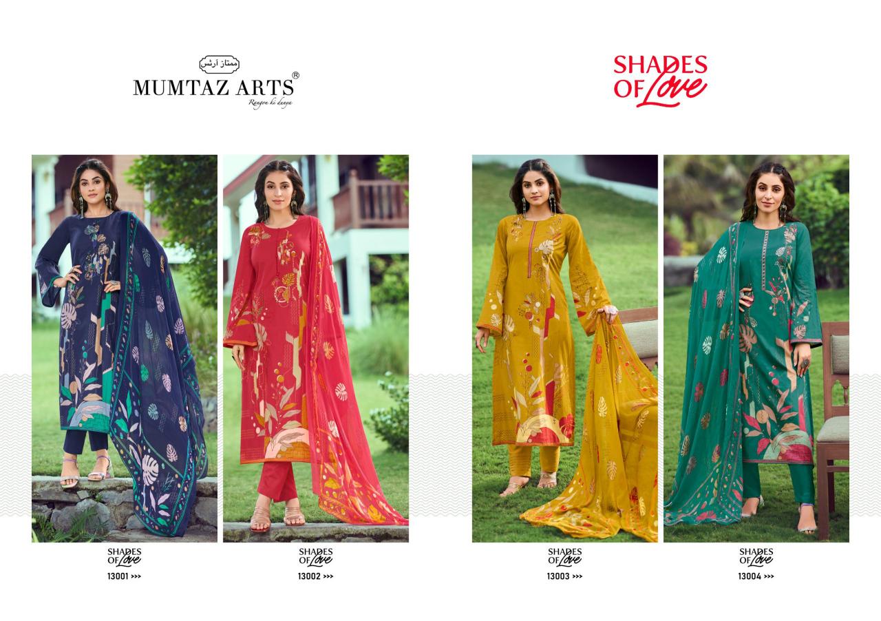 Mumtaz Shades Of Love Series 13001 Cotton Dress Material Wholesale catalog