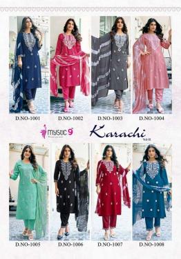Mystic9 Karachi Vol 1 Kurti Wholesale catalog