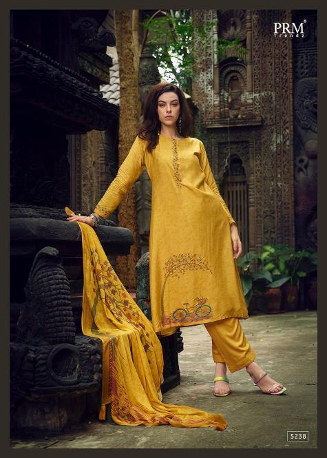 Prm Aaghosh Muslin Silk Designer Dress Material Wholesale catalog