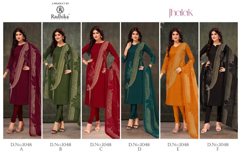 Radhika Azara Jhalak Cotton Designer Printed Dress Material Wholesale catalog