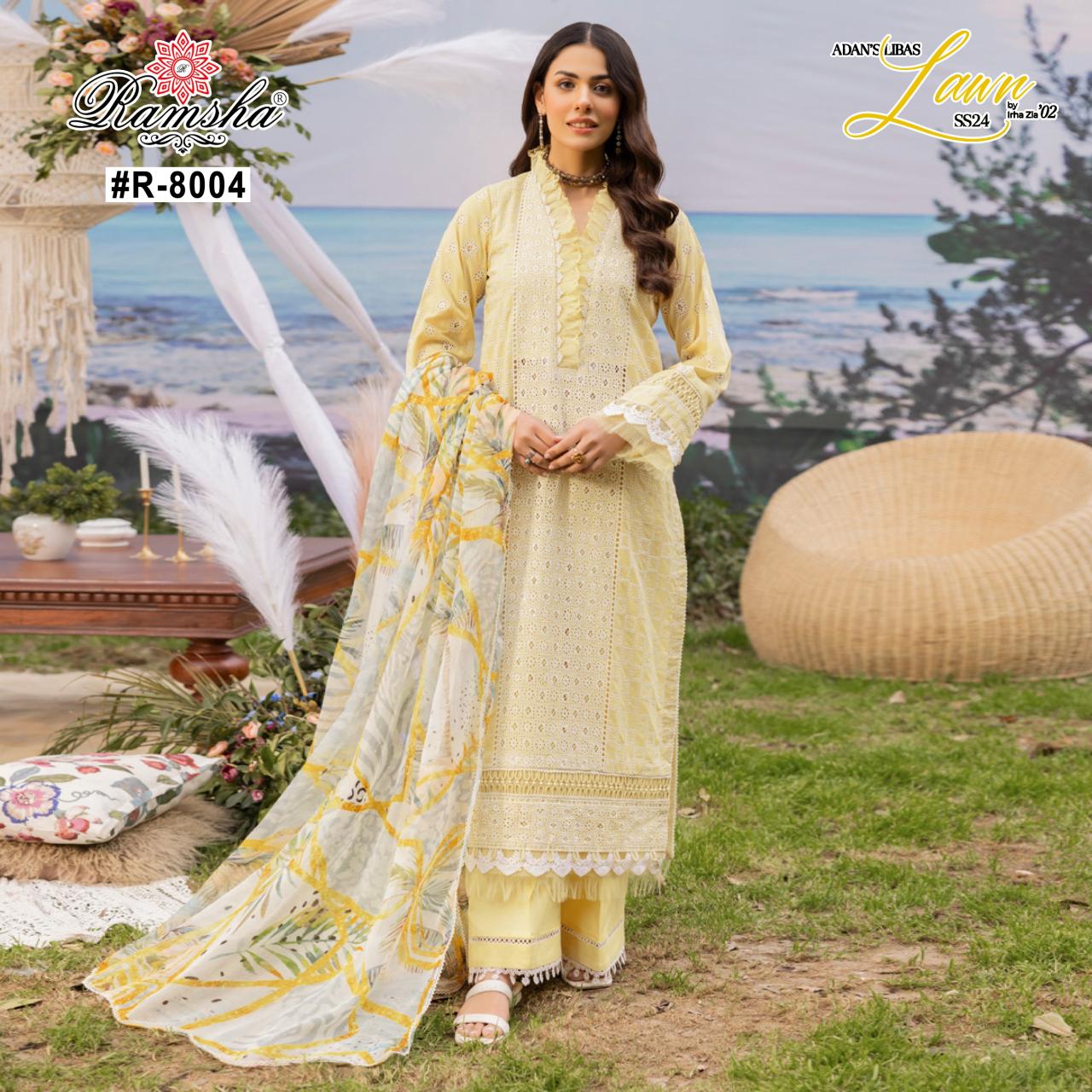 Ramsha Adans Libas Lawn 24 Pakistani Suits Wholesale catalog