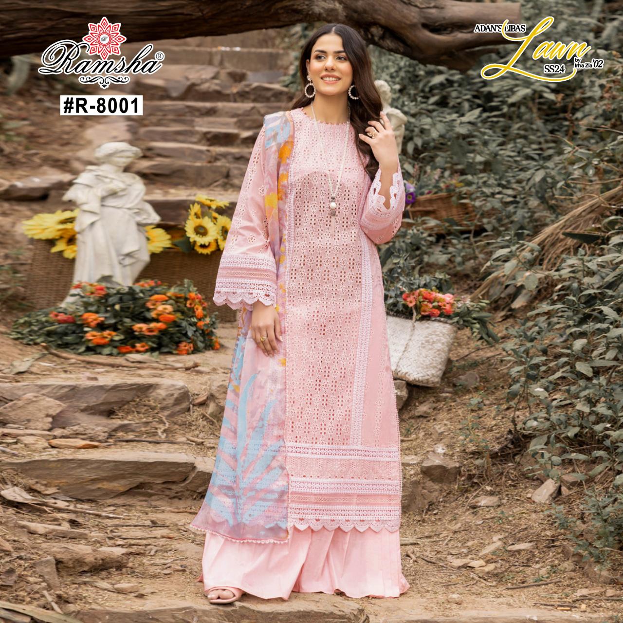 Ramsha Adans Libas Lawn 24 Pakistani Suits Wholesale catalog