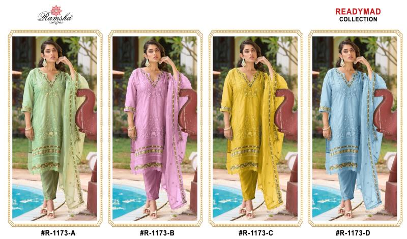 Ramsha R 1173 A To D Pakistani Suits Wholesale catalog