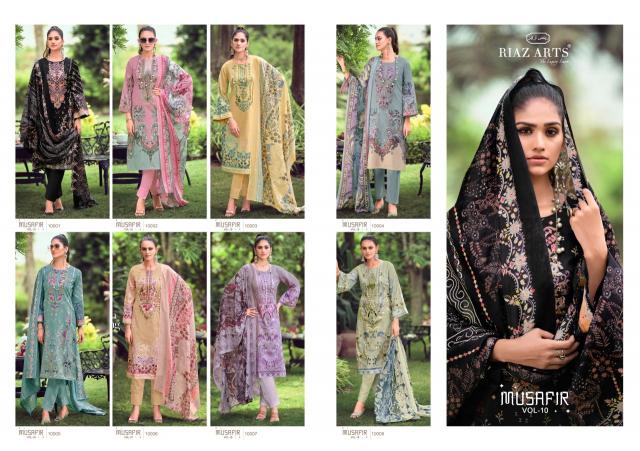 Riaz Arts Musafir Vol 10 Lawn Digital Printed Dress Material Wholesale catalog