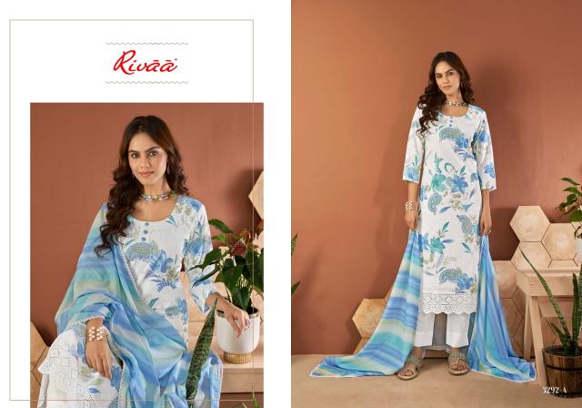 Rivaa Jivana Italian Lawn Digital Dress Material Wholesale catalog
