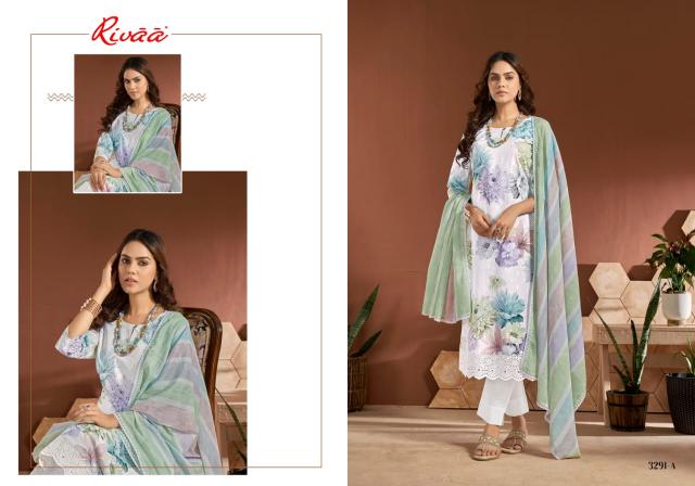 Rivaa Jivana Italian Lawn Digital Dress Material Wholesale catalog