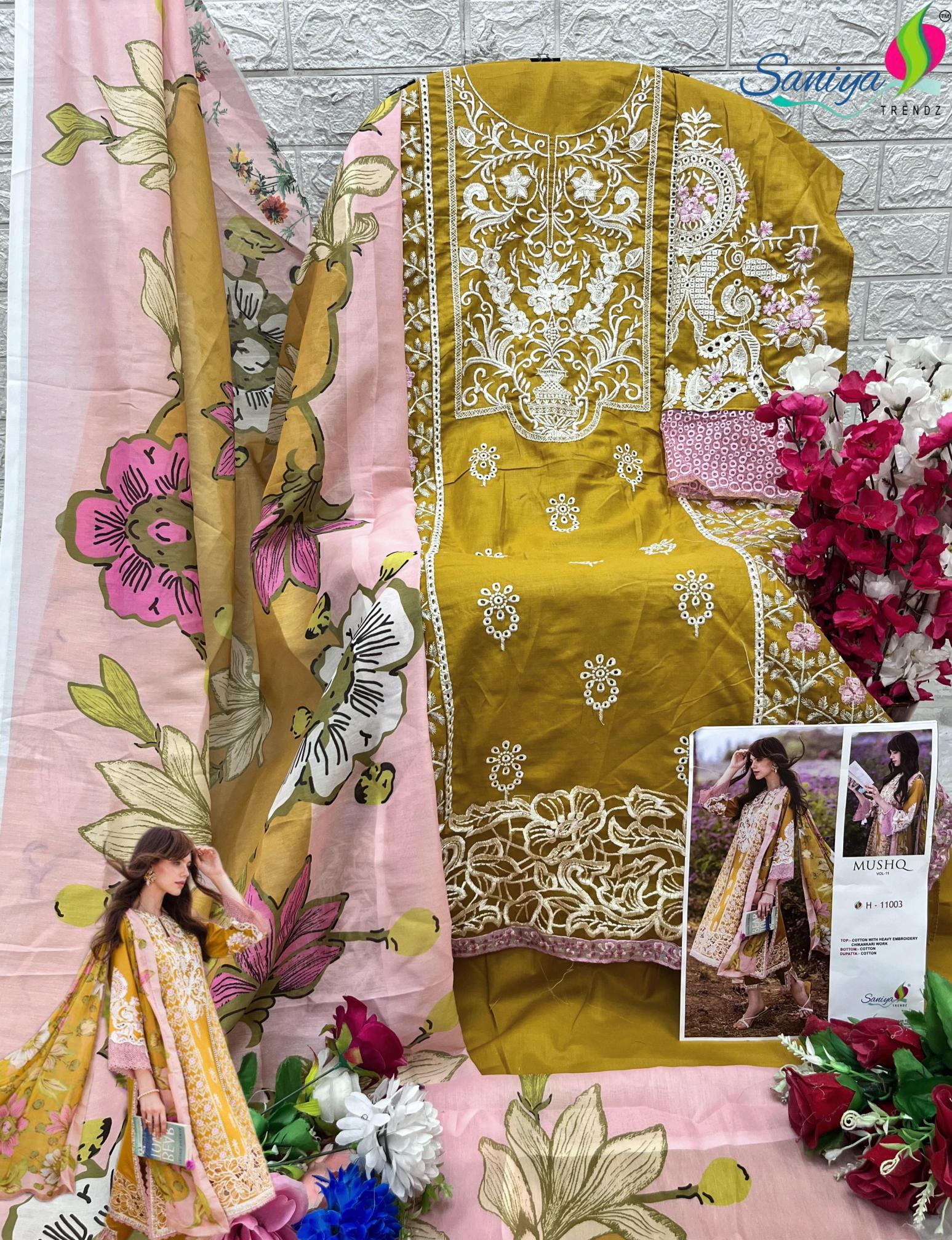 Saniya Mushq Vol 11 Salwar Kameez Wholesale catalog