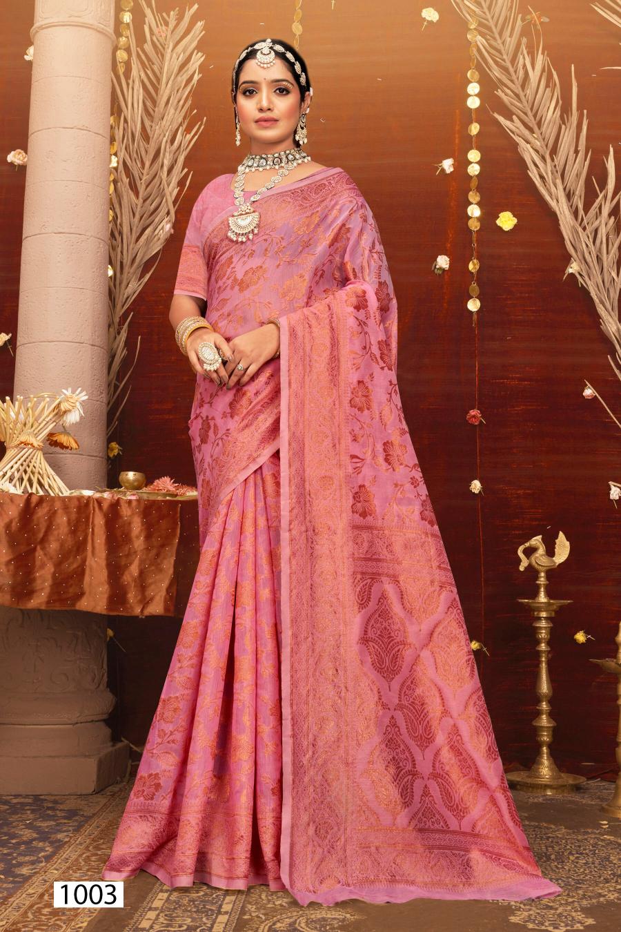 Saroj Atlantic cotton Vol.1Soft cotton rich pallu Saree Wholesale catalog    
