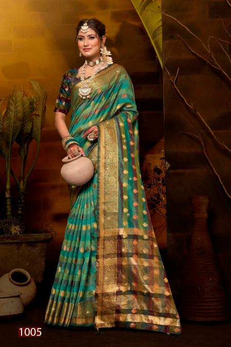 Saroj Kritika Swarovski vol.2 Organza silk saree with swarovski Saree Wholesale catalog    