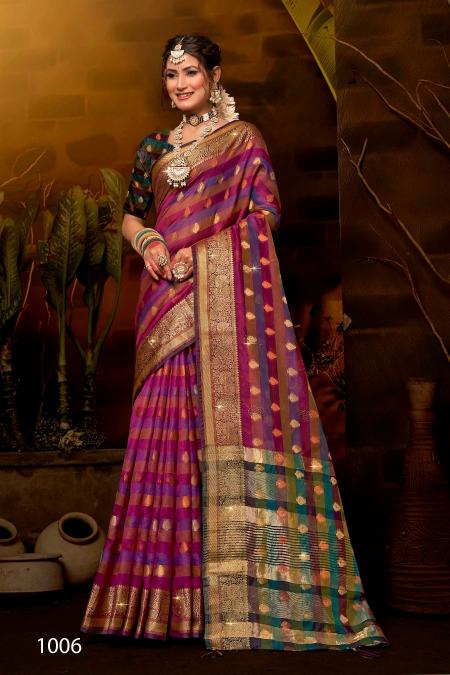 Saroj Kritika Swarovski vol.2 Organza silk saree with swarovski Saree Wholesale catalog    