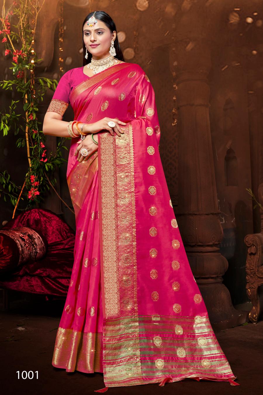 Saroj Parasmani Swarovski vol.1 Soft Silk with heavy swarovski Wholesale catalog    