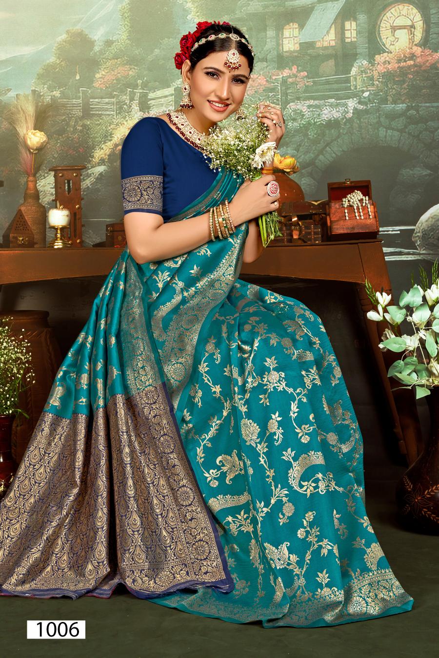 Saroj Swarn Moti vol.3 Soft silk with heavy designs Saree Wholesale catalog    