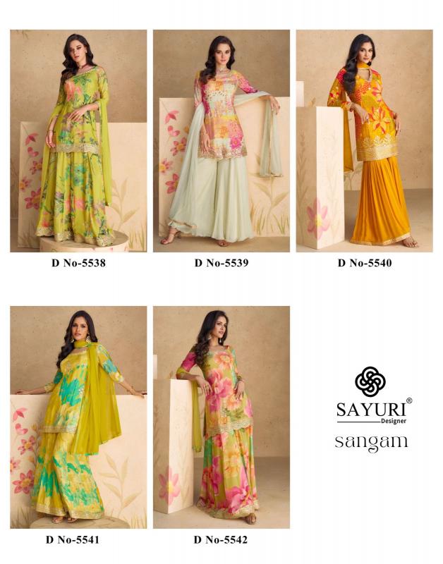 Sayuri Sangam Chinon Silk Salwar Kameez Wholesale catalog