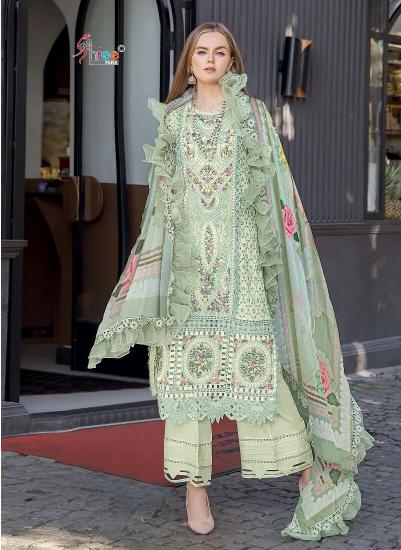 Shree Mariya B Lawn Festival Collection Vol 6 Chiffon Dupatta Salwar Suit Wholesale catalog