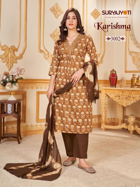 Suryajyoti Karishma Vol-3 – Kurti Pant With Dupatta - Wholesale Catalog