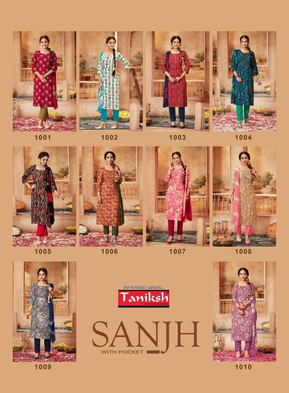 TANIKSH SANJH vol -1 Kurti Wholesale catalog