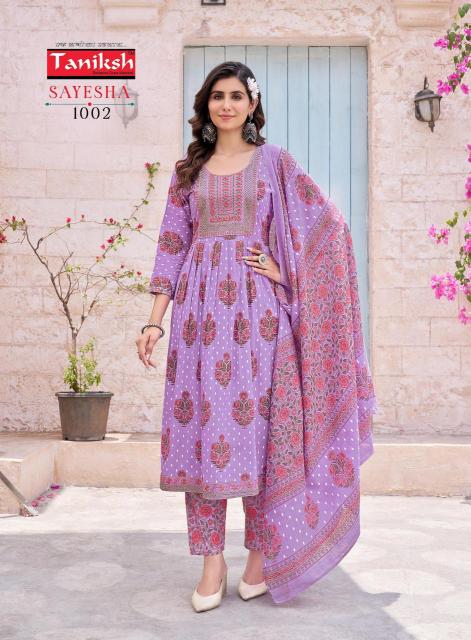 Taniksh Sayesha Vol-1 – Nyra Cut Kurti Pant With Dupatta Wholesale Catalog