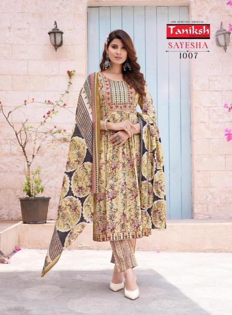 Taniksh Sayesha Vol-1 – Nyra Cut Kurti Pant With Dupatta Wholesale Catalog