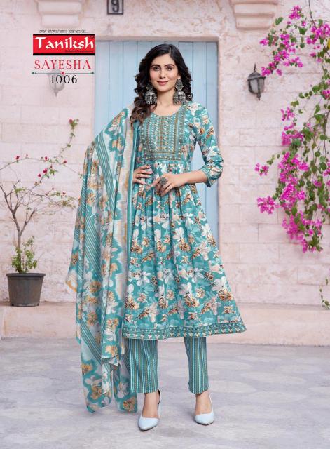 Taniksh Sayesha Vol-1 – Nyra Cut Kurti Pant With Dupatta Wholesale Catalog
