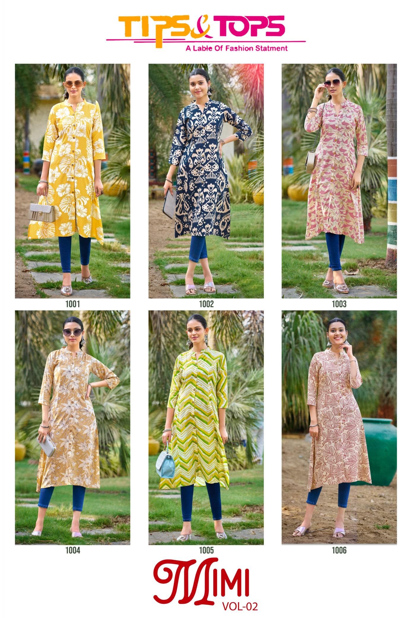 TIPS & TOPS MIMI Vol 02 Kurti Wholesale catalog