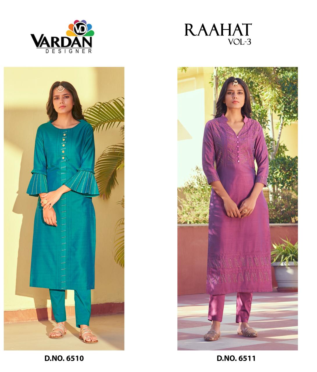 Vardan Designer RAAHAT- Vol-3 Kurti Wholesale catalog