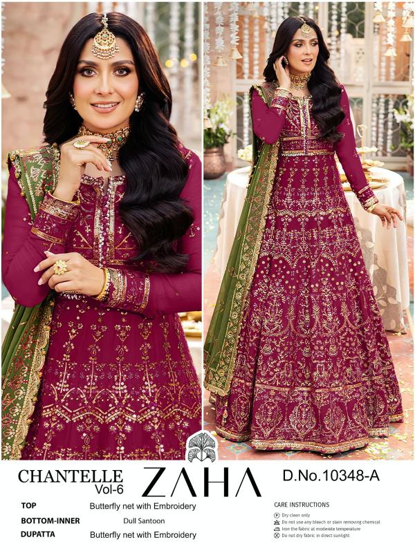 Zaha Chantelle Vol 6 Salwar Kameez Wholesale catalog