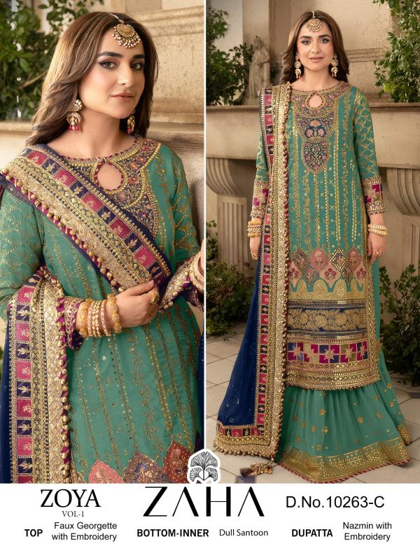Zaha Zoya Vol 1 Georgette Salwar Kameez Wholesale catalog
