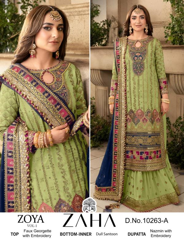 Zaha Zoya Vol 1 Georgette Salwar Kameez Wholesale catalog