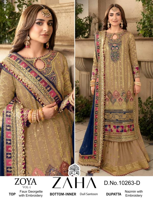 Zaha Zoya Vol 1 Georgette Salwar Kameez Wholesale catalog