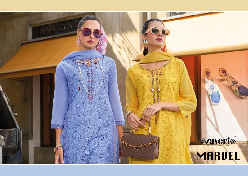 Zaveri presents MARUEL Salwar Kameez Wholesale catalog
