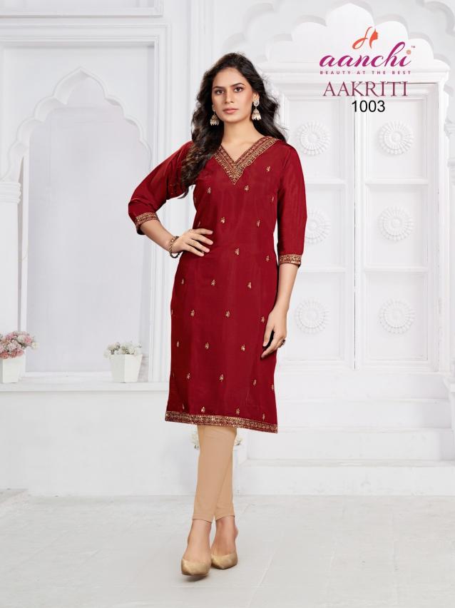 Aanchi AAKRITI kurti wholesale catalog