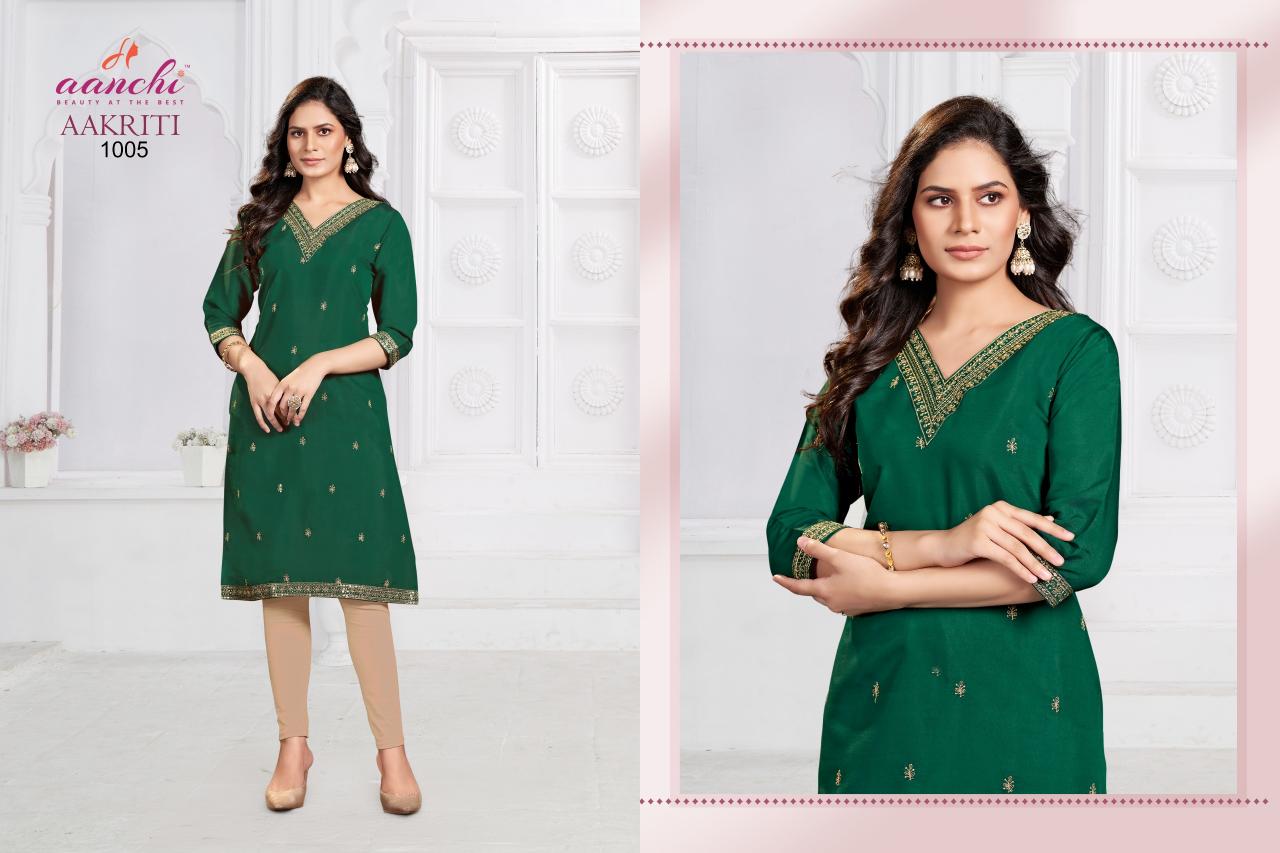 Aanchi AAKRITI kurti wholesale catalog