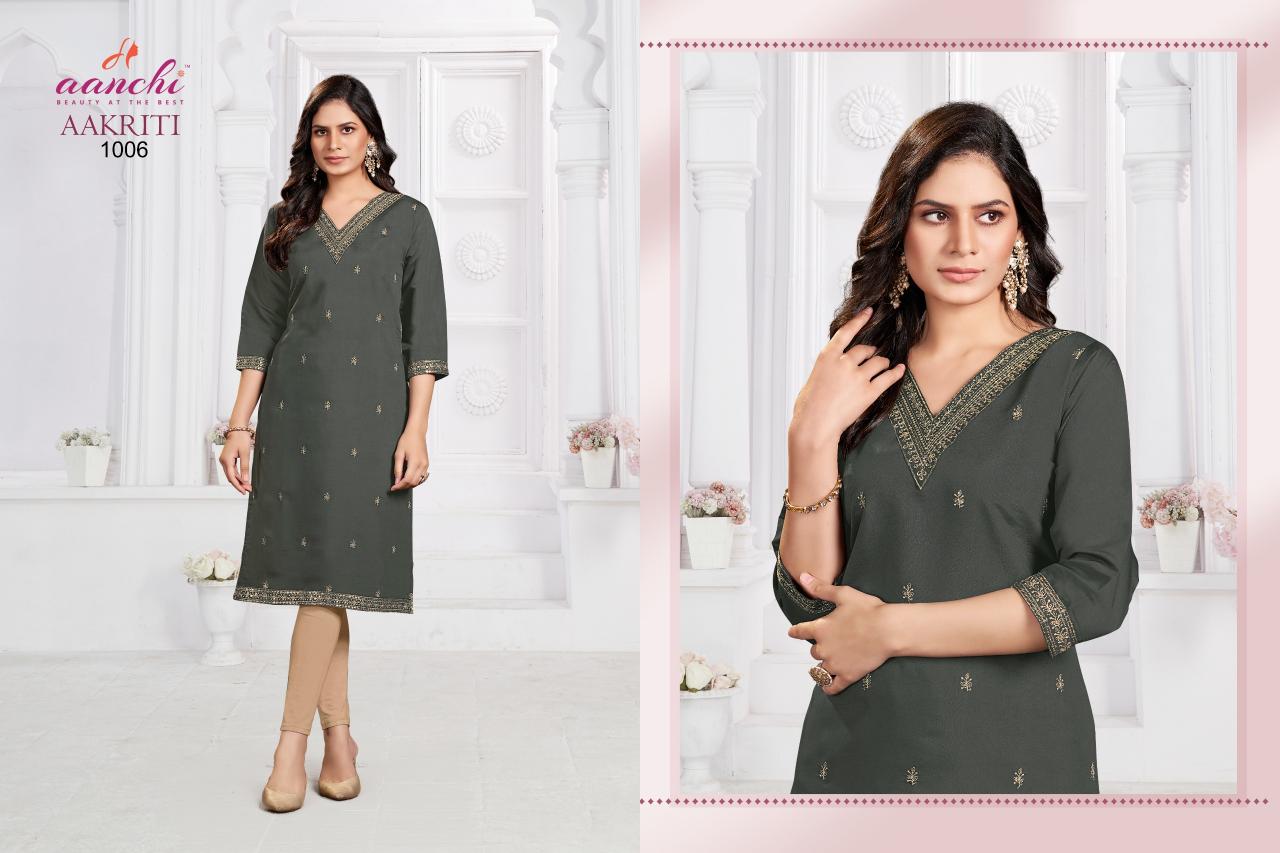 Aanchi AAKRITI kurti wholesale catalog