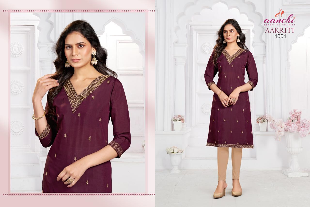 Aanchi AAKRITI kurti wholesale catalog