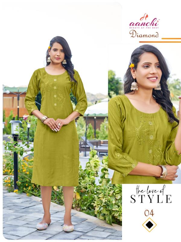 Aanchi DIAMOND Kurti Wholesale catalog