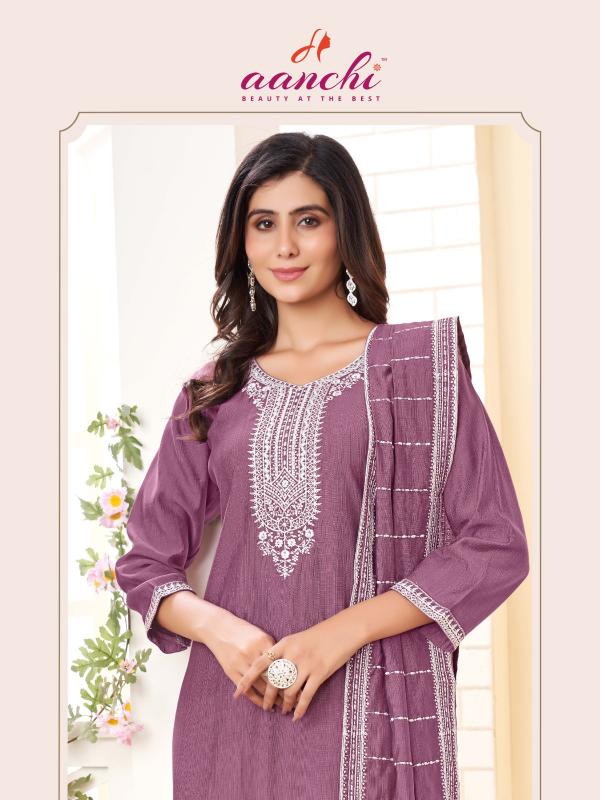Aanchi Kurtis BHAVNA fancy Fabric Top & Bottom wholesale catalog