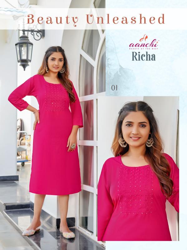 Aanchi RICHA kurti wholesale catalog