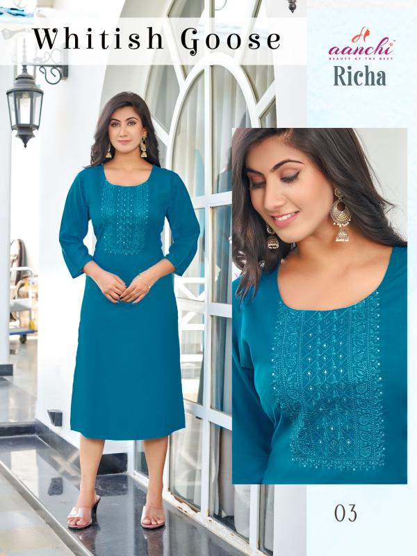 Aanchi RICHA kurti wholesale catalog