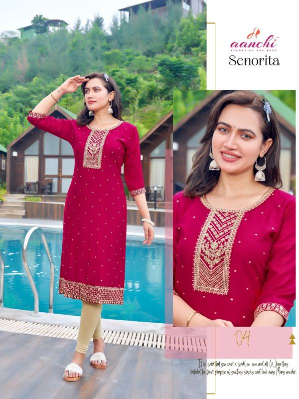 Aanchi SENORITA Kurti Wholesale catalog