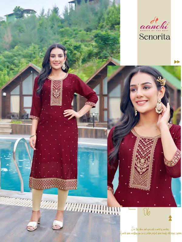 Aanchi SENORITA Kurti Wholesale catalog