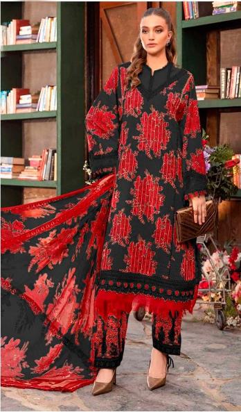 Aasha 1061 A And B Chiffon Dupatta Pakistani Suit wholesale catalog