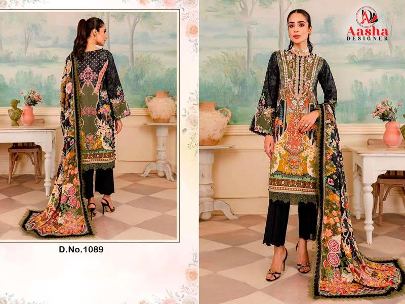 Aasha 1088 And 1089 Chiffon Dupatta Salwar Kameez Wholesale catalog