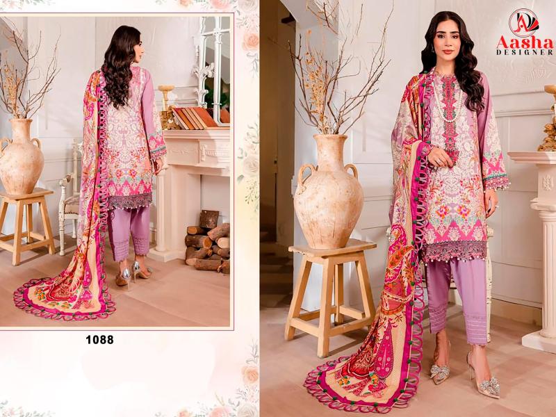 Aasha 1088 And 1089 Chiffon Dupatta Salwar Kameez Wholesale catalog