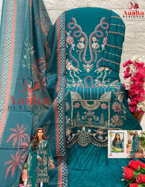 Aasha 1118 Rayon Embroidered Salwar Kameez Wholesale catalog
